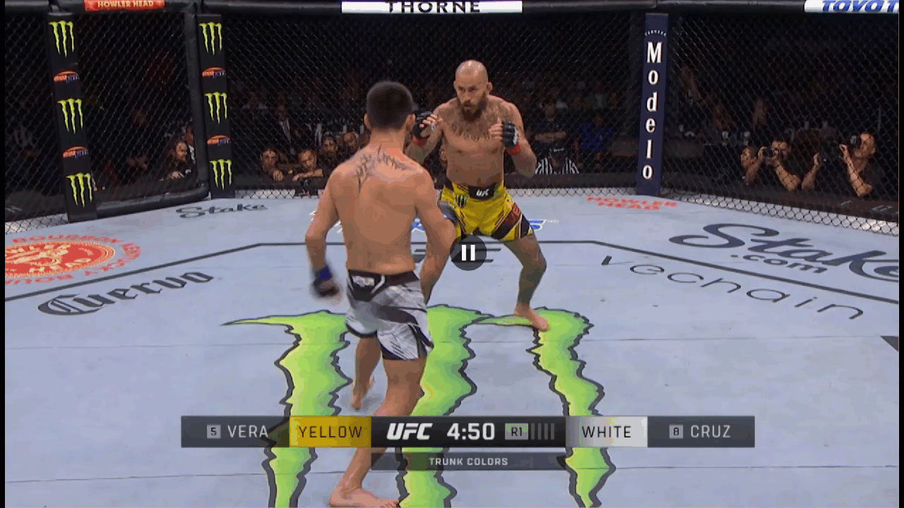 Jab thrown, hand comes back low